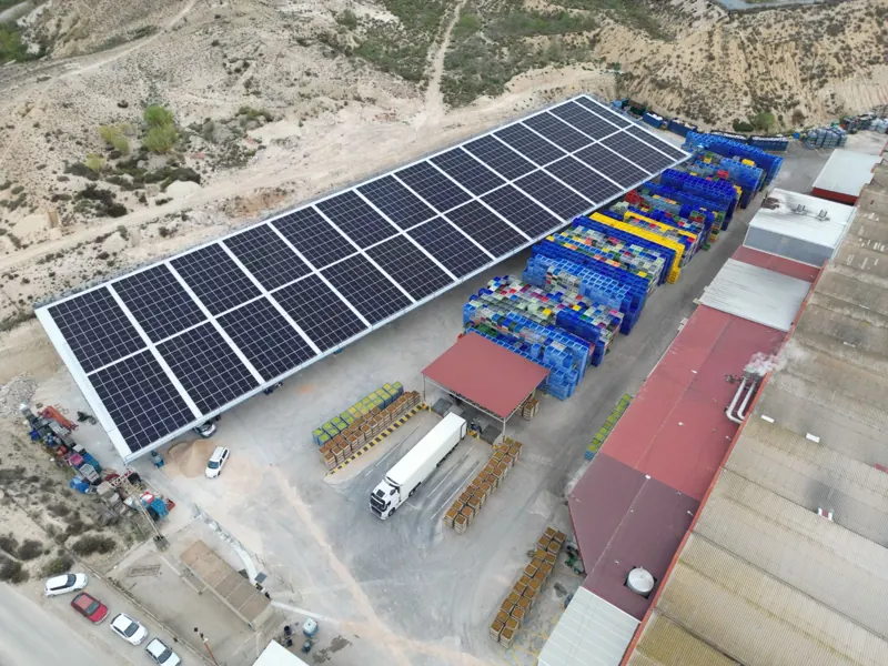 Instalación fotovoltaica de Frucomur en Murcia